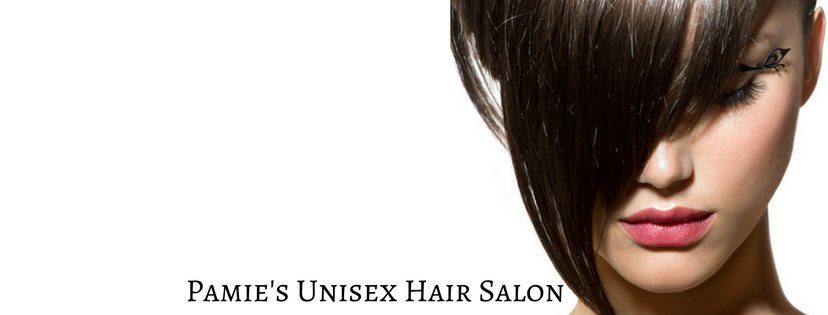 Pamie's Unisex Hair Salon banner sign